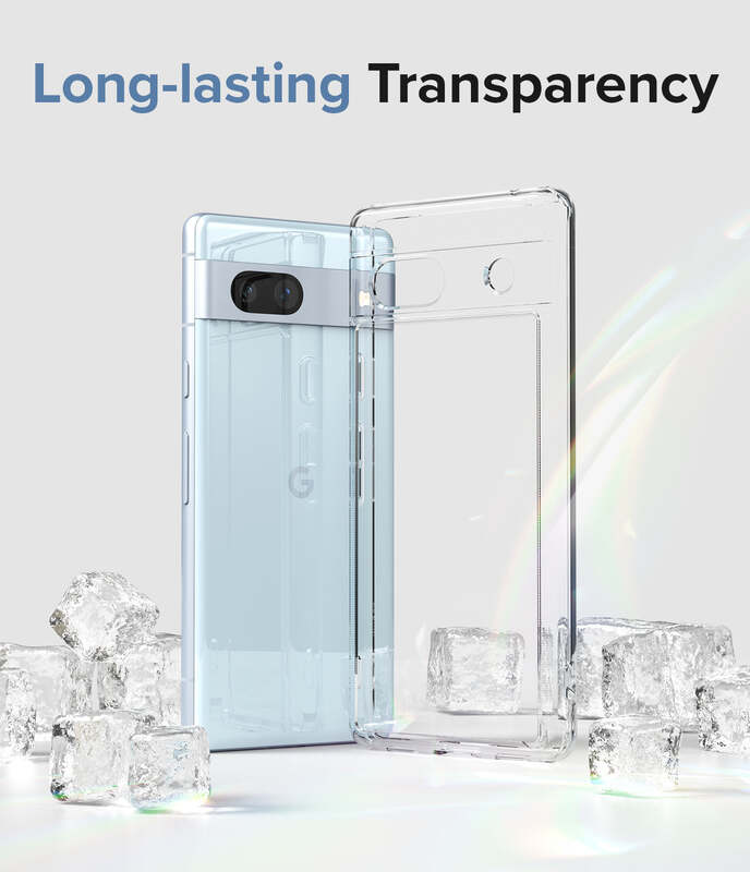 Ringke Fusion Compatible with Google Pixel 7a Case, Translucent Anti Scratch Hard PC Back Shockproof TPU Bumper Protective Phone Cover for Pixel 7a (2023)   Clear